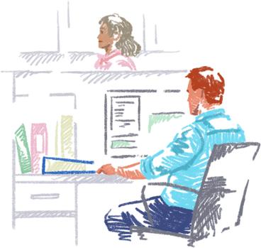 People work in the office в PNG, SVG