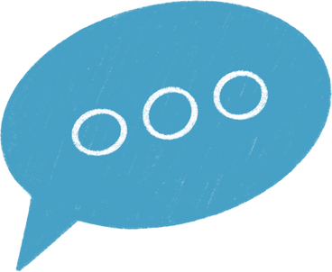 blue speech bubble with dots PNG, SVG