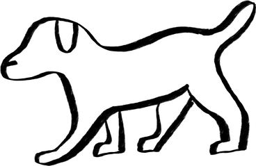 black and white dog PNG, SVG