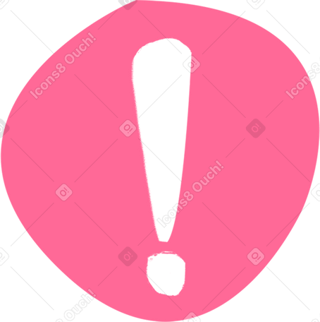 pink exclamation point in a circle PNG, SVG