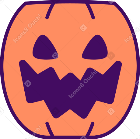 carved pumpkin PNG, SVG