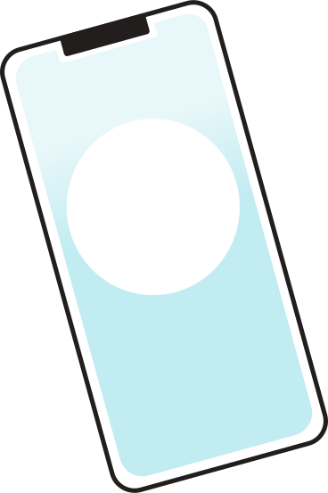 mobile phone with blue screen PNG, SVG