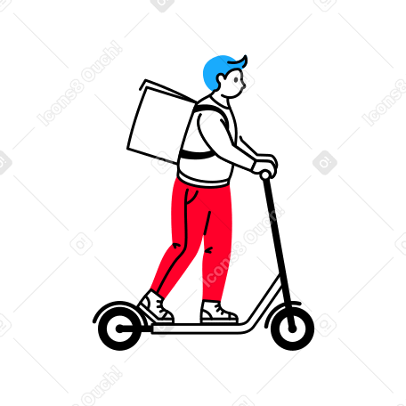 Ilustração animada de Entrega rápida em GIF, Lottie (JSON), AE