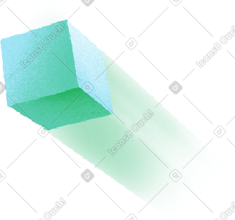 Small green cube PNG, SVG