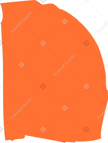 orange half round Illustration in PNG, SVG