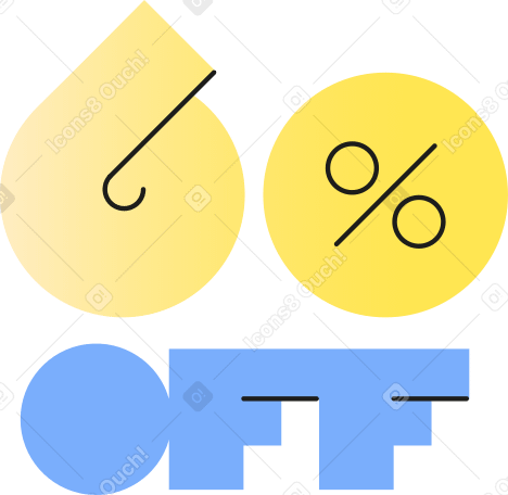 sixty percent off Illustration in PNG, SVG