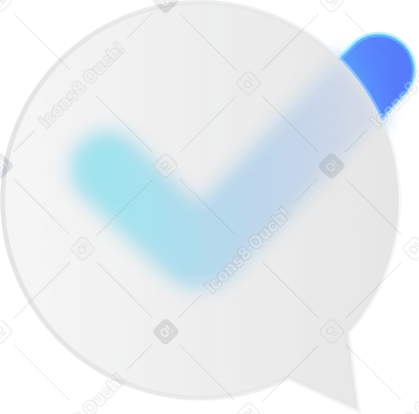 speech bubble with check mark PNG, SVG