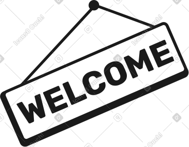 Welcome sign PNG, SVG