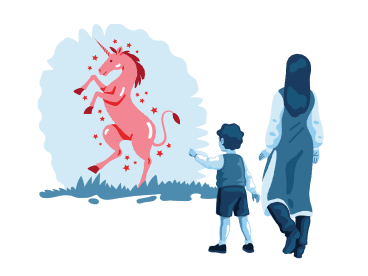 Meeting with a unicorn PNG, SVG
