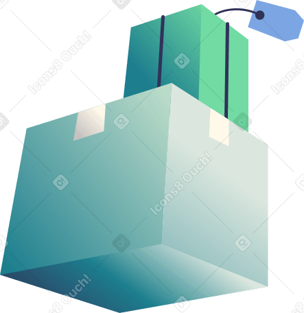 boxes with labels Illustration in PNG, SVG