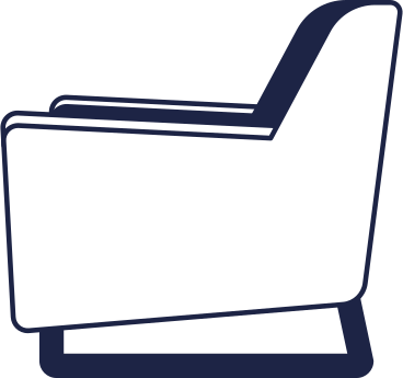small armchair line PNG, SVG