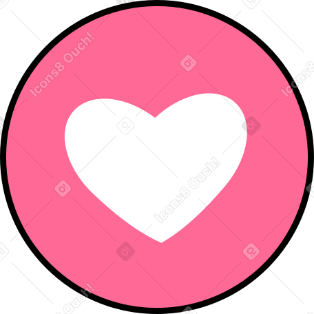 pink heart like icon Illustration in PNG, SVG