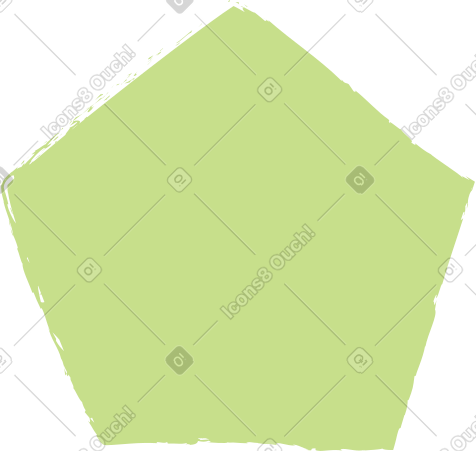 light green pentagon PNG, SVG