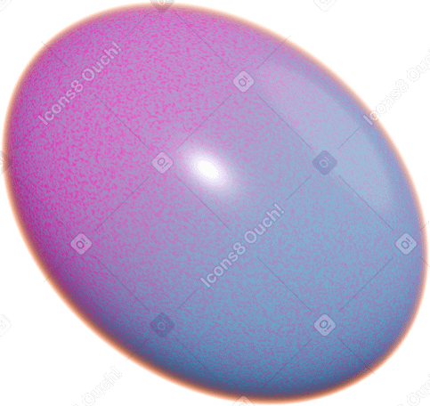 3D 보라색 계란 PNG, SVG