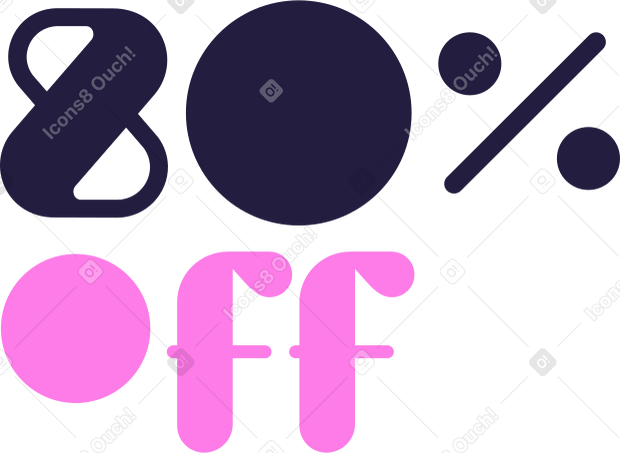 eighty percent off PNG, SVG