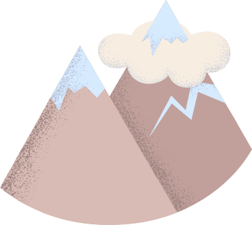 Mountains with clouds PNG, SVG