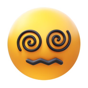 Visage avec des yeux en spirale emoji PNG, SVG