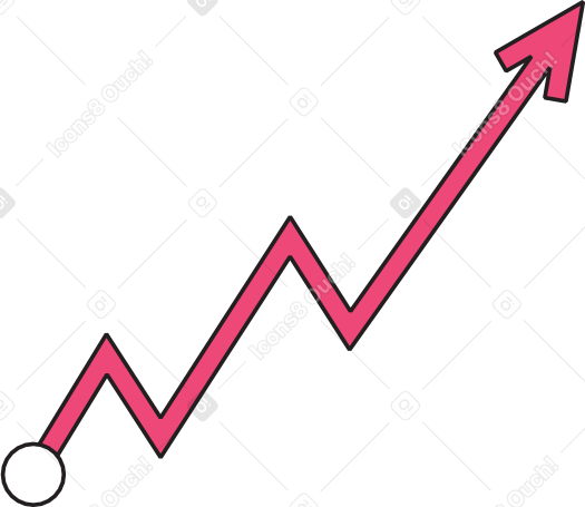 Flecha rosa hacia arriba PNG, SVG