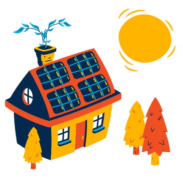 Солнечный дом в PNG, SVG