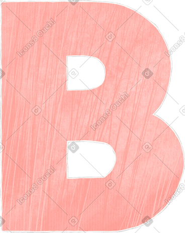 Pink letter b PNG, SVG