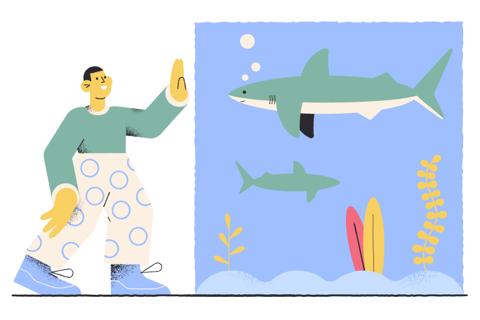 Oceanarium Illustration in PNG, SVG