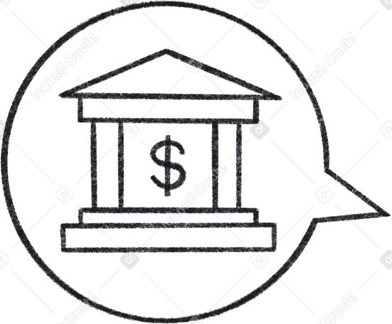 bubble with a bank PNG, SVG