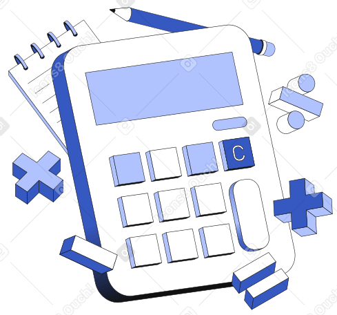 電卓と数学記号の付いたメモ帳 PNG、SVG