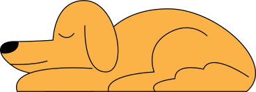 sleeping red dog PNG, SVG