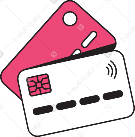 두 개의 은행 카드 PNG, SVG