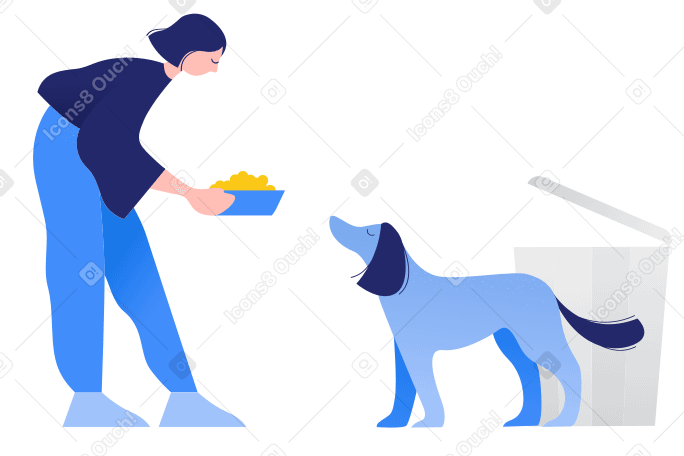 Caring for stray animals Illustration in PNG, SVG