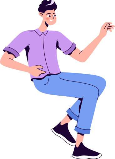 man in purple shirt PNG, SVG