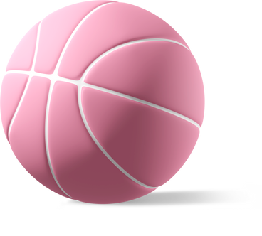 Розовый баскетбол в PNG, SVG