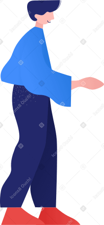 boy give his hand Illustration in PNG, SVG