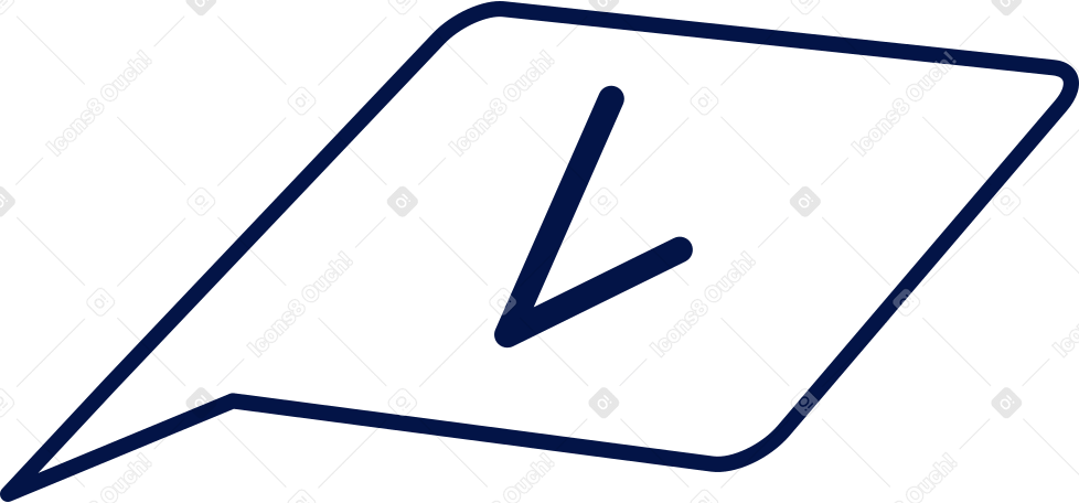 확인 표시가 있는 말풍선 PNG, SVG