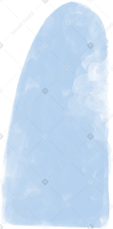 vertical light blue half oval Illustration in PNG, SVG