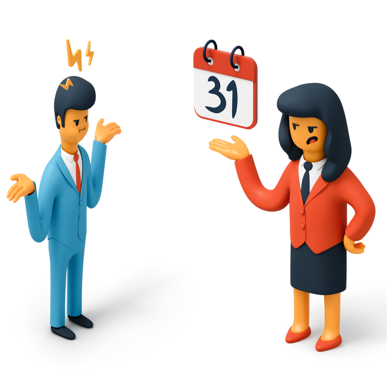 Deadline reminder Clipart illustration in PNG, SVG