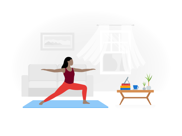 Illustration Femme faisant du yoga aux formats PNG, SVG