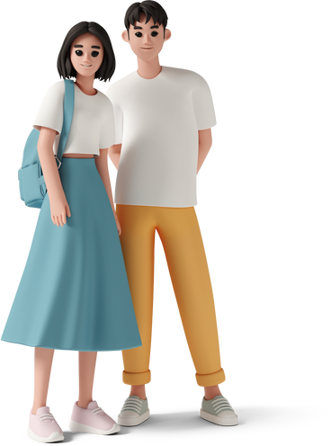 young couple PNG, SVG
