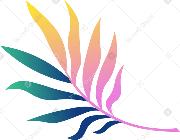 Palma gialla blu PNG, SVG