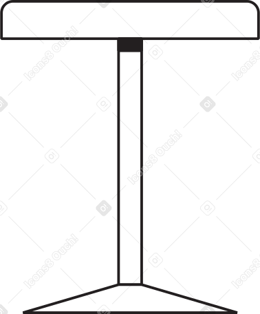 Белый высокий стол в PNG, SVG