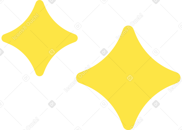 two stars Illustration in PNG, SVG