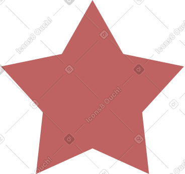 Burgundy star PNG, SVG