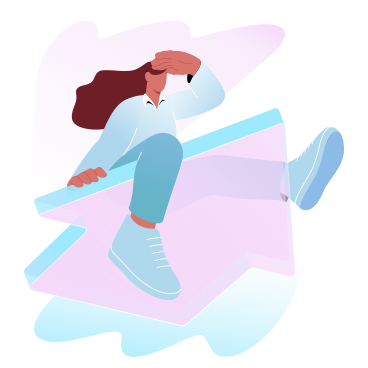 Woman going on a search PNG, SVG
