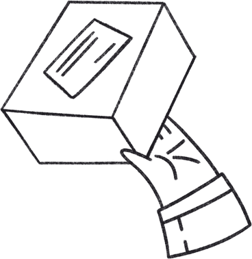 hand and box PNG, SVG