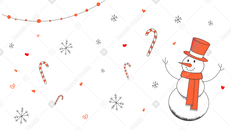 Snowy Christmas  Illustration in PNG, SVG