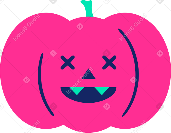 Хэллоуин смешная тыква в PNG, SVG