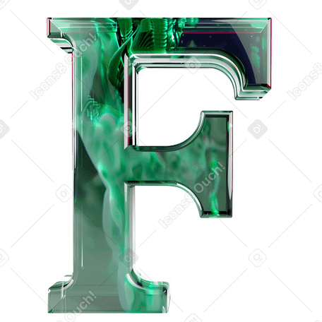 Lettera smeraldo f PNG, SVG