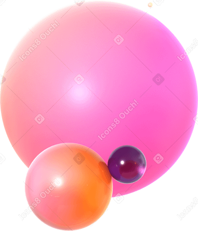 3D glass spheres PNG, SVG