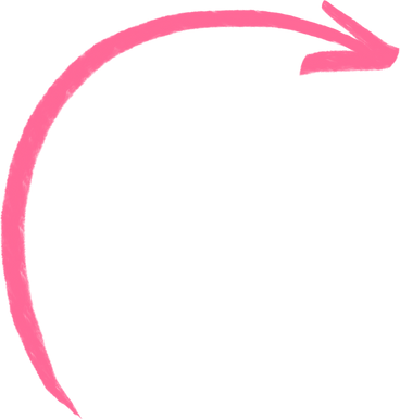 pink curved arrow PNG, SVG