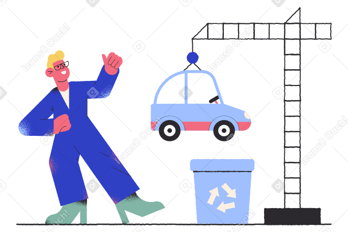 Car utilization Illustration in PNG, SVG